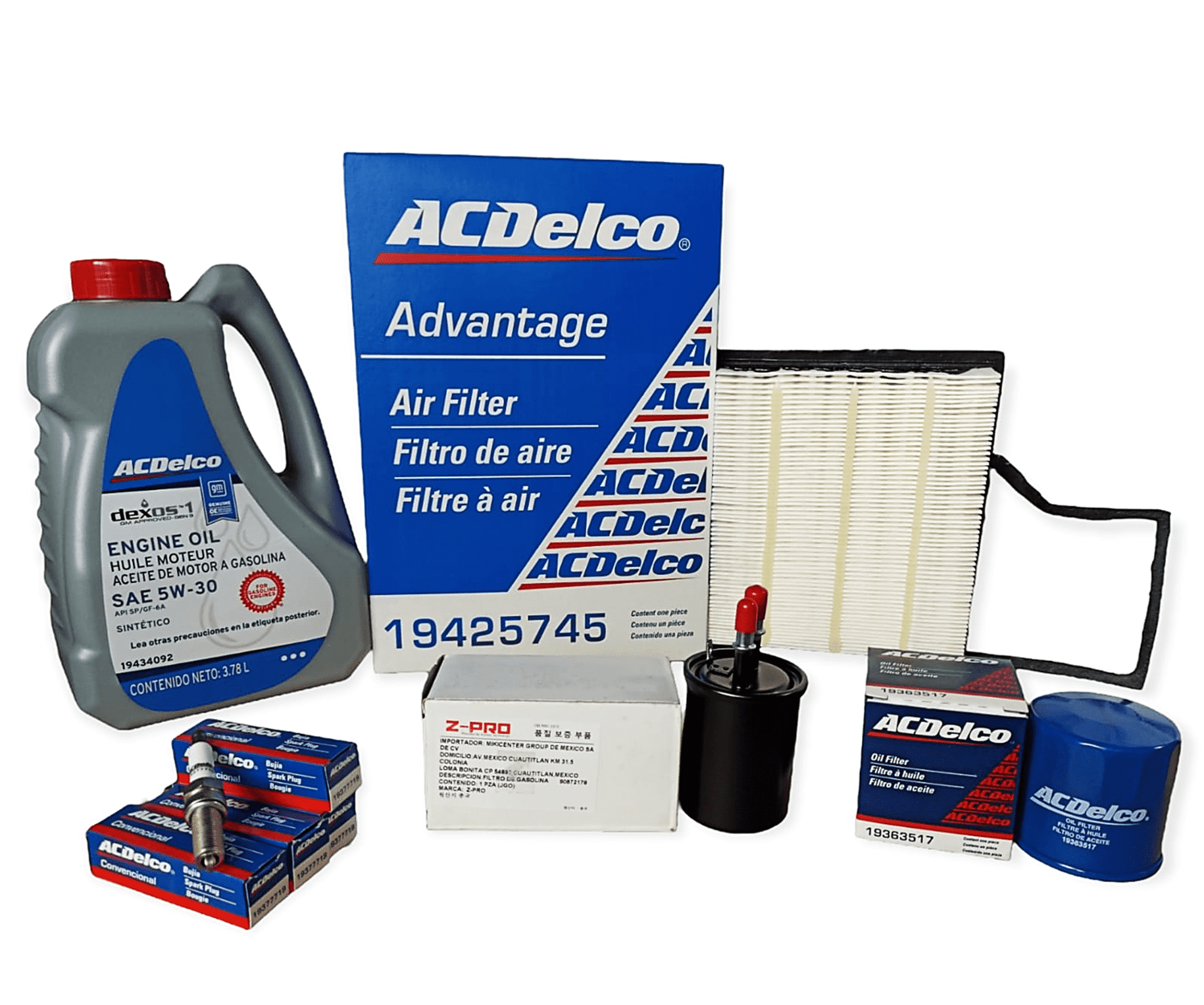 Kit Afinación ACDelco 5w30 Sintético Aveo Ng 1.5 2018-2020 Dexos1 Gen 3