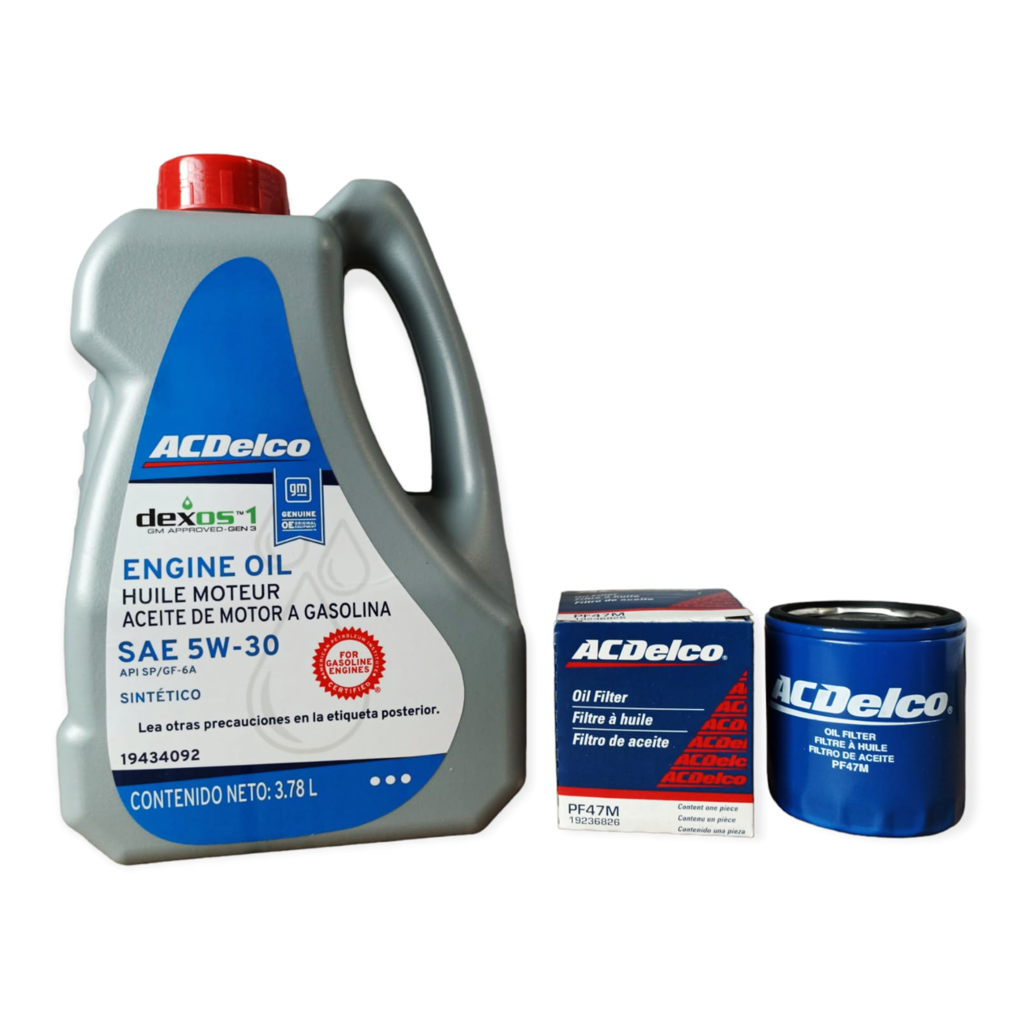 Kit Lubricación ACDelco Aveo 08-17 Tornado 04-19 Sint 5w30 Dexos 1 Gen 3