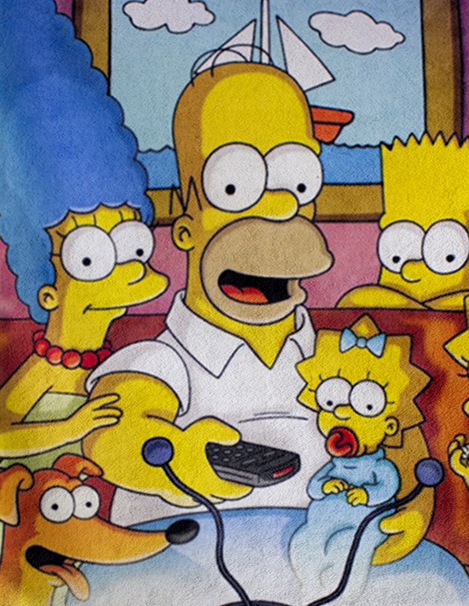 Toalla De Baño Los Simpson Familia Microfibra Set 2 Piezas