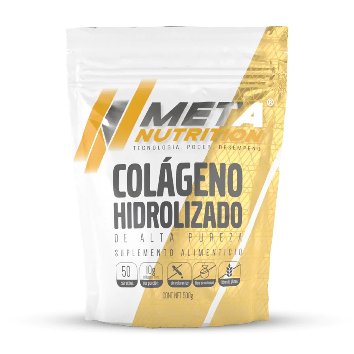 Colageno Hidrolizado Meta Nutrition 500g 50 Serv.
