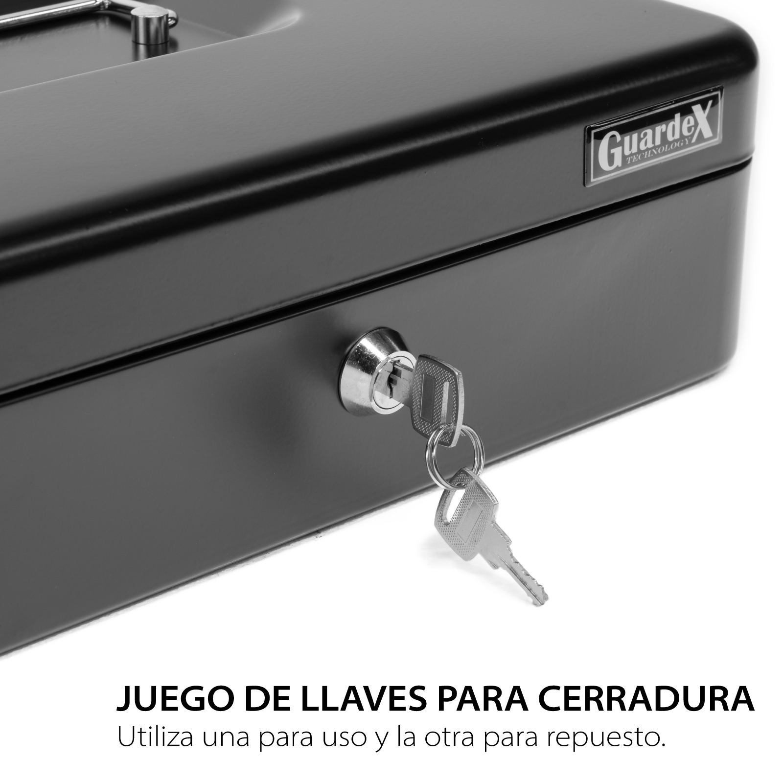 Caja de Seguridad para Dinero Guardex con 4 Bandejas para Billetes + 5 Depósitos para Monedas 