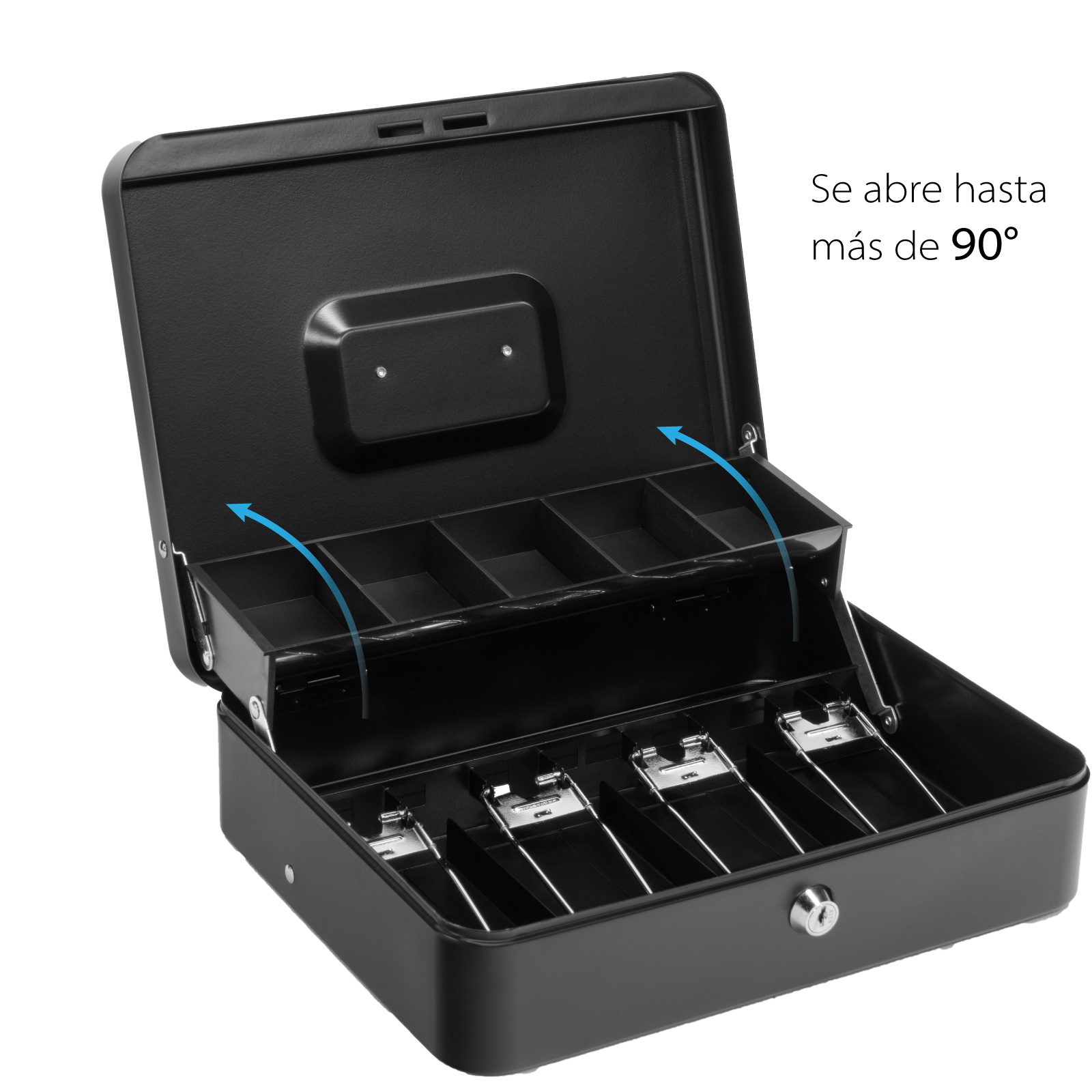 Caja de Seguridad para Dinero Guardex con 4 Bandejas para Billetes + 5 Depósitos para Monedas 