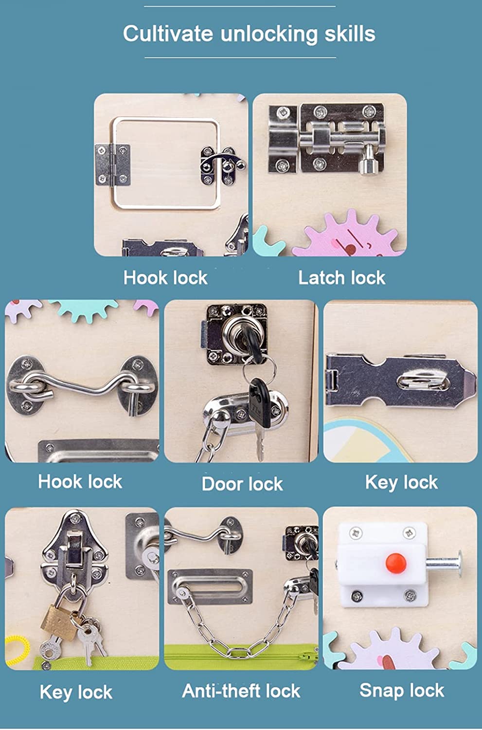 Tablero Sensorial Para Niños Pequeños Para 1 Año Montessori