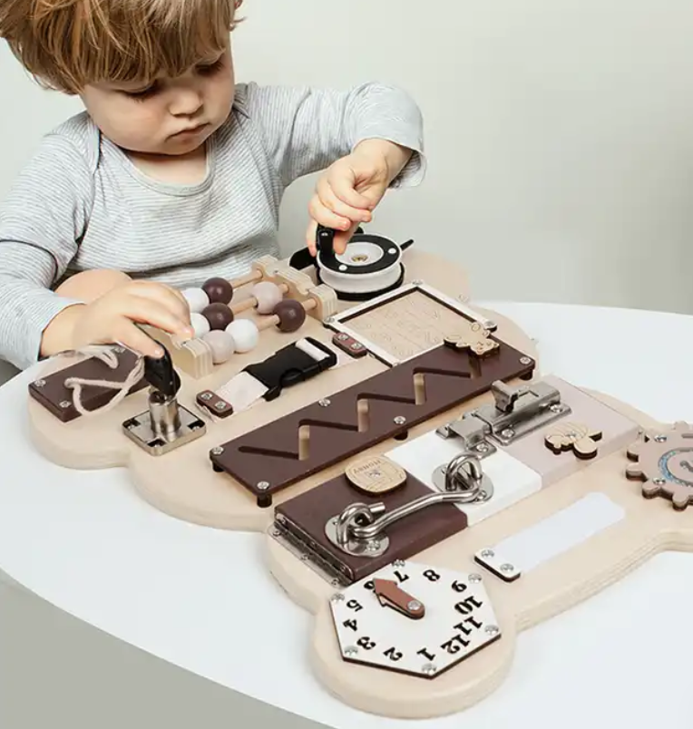 Tablero Sensorial Para Niños Pequeños Montessori Oso