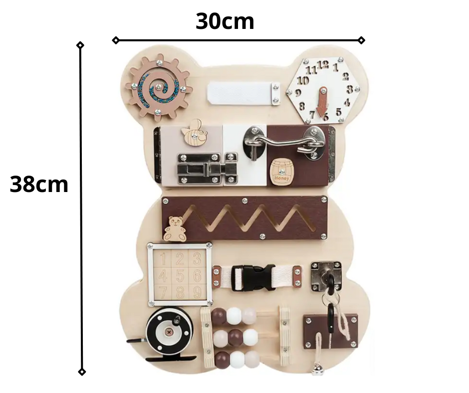 Tablero Sensorial Para Niños Pequeños Montessori Oso
