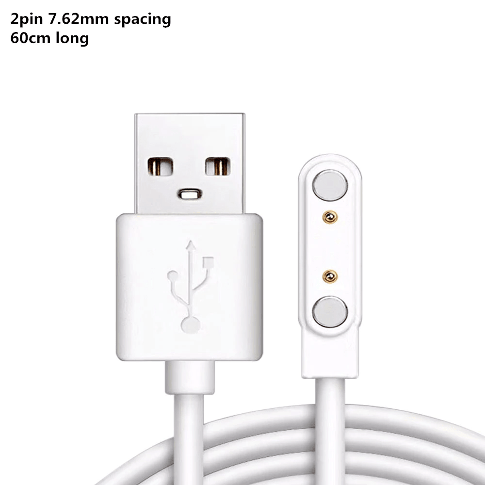 Cargador Magnético Para Smart Watch Reloj Inteligente 2 Pines 7,62 Mm.