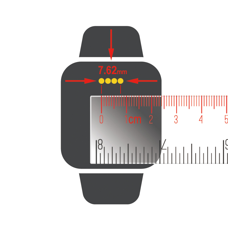 Cargador Magnético Para Smart Watch Reloj Inteligente 2 Pines 7,62 Mm.
