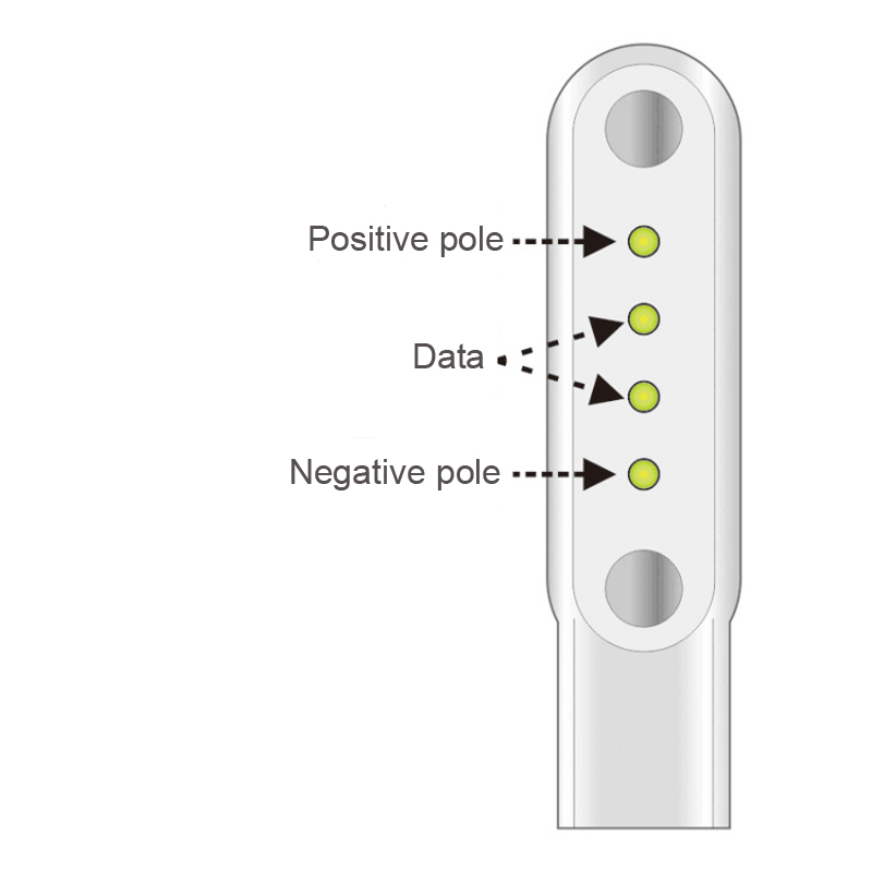 Cargador Magnético Para Smart Watch Reloj Inteligente 4 Pines 7,62 Mm.
