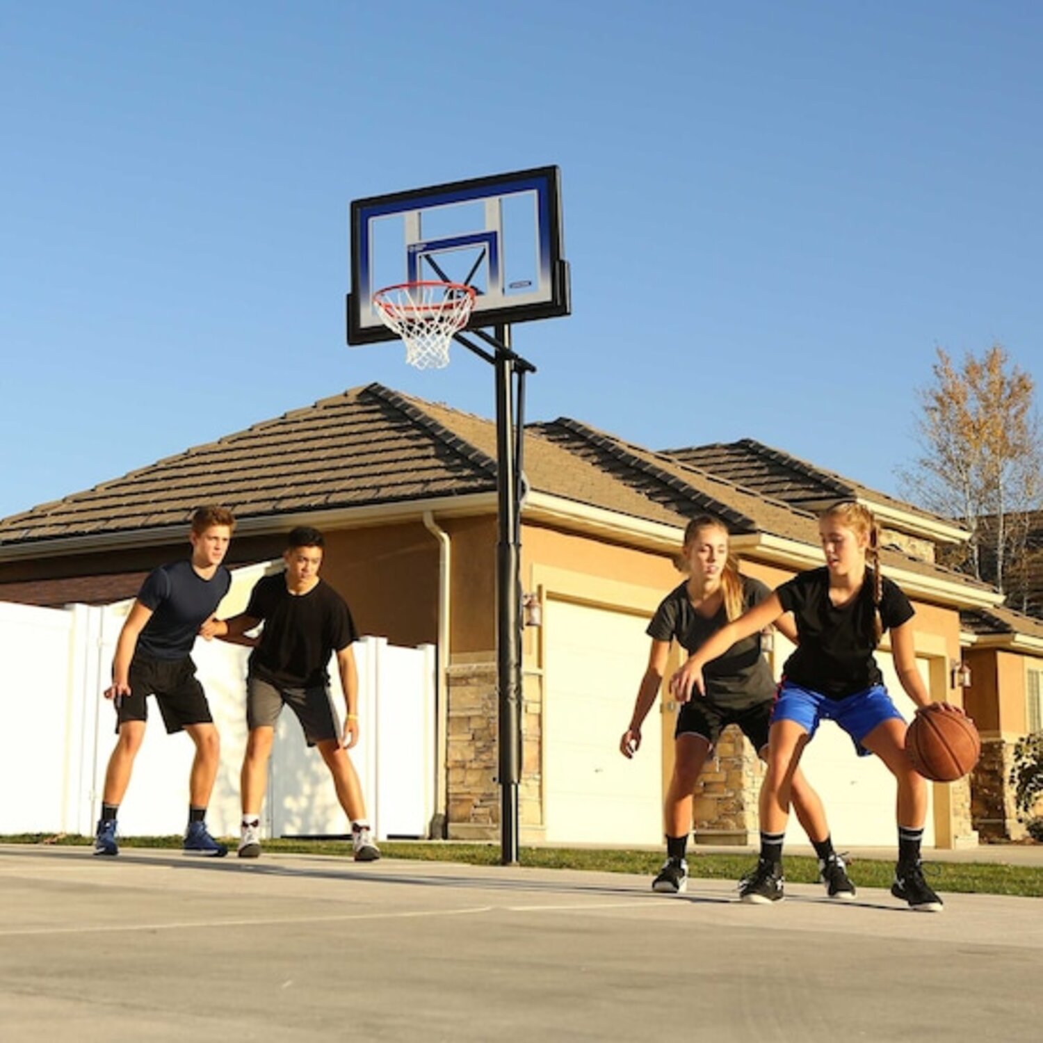 Tablero de Básquetbol Lifetime Portátil 44 Pulgadas Azul basketball.