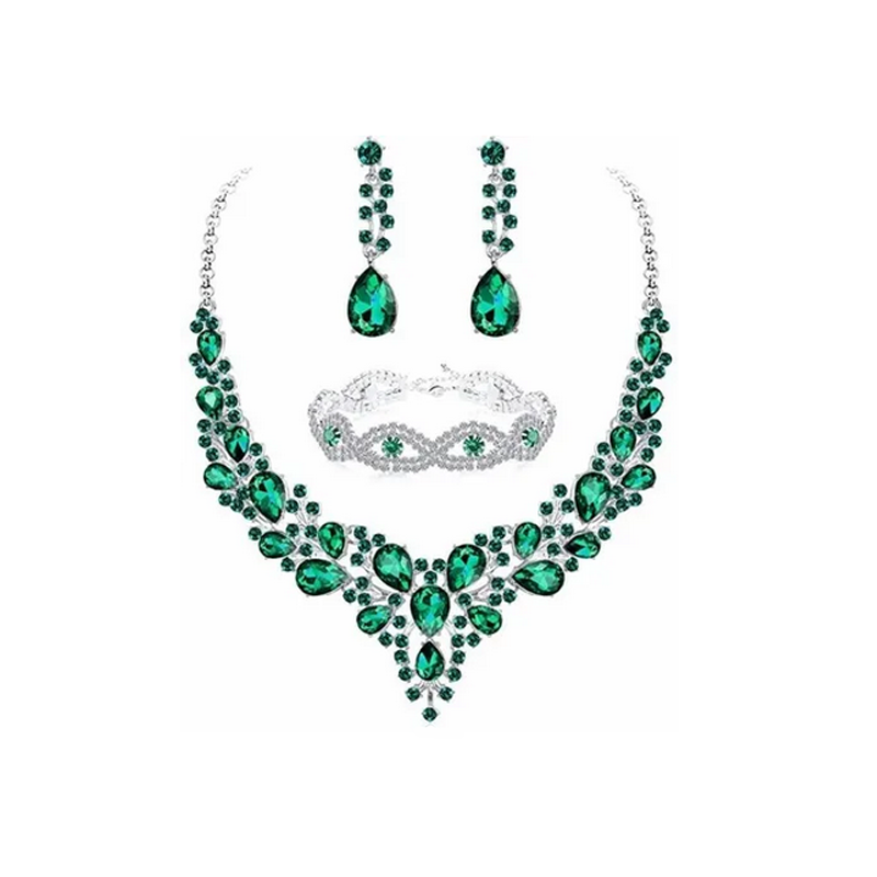 Conjunto De Joyas Para Mujer Collar Y Aretes Y Pulsera