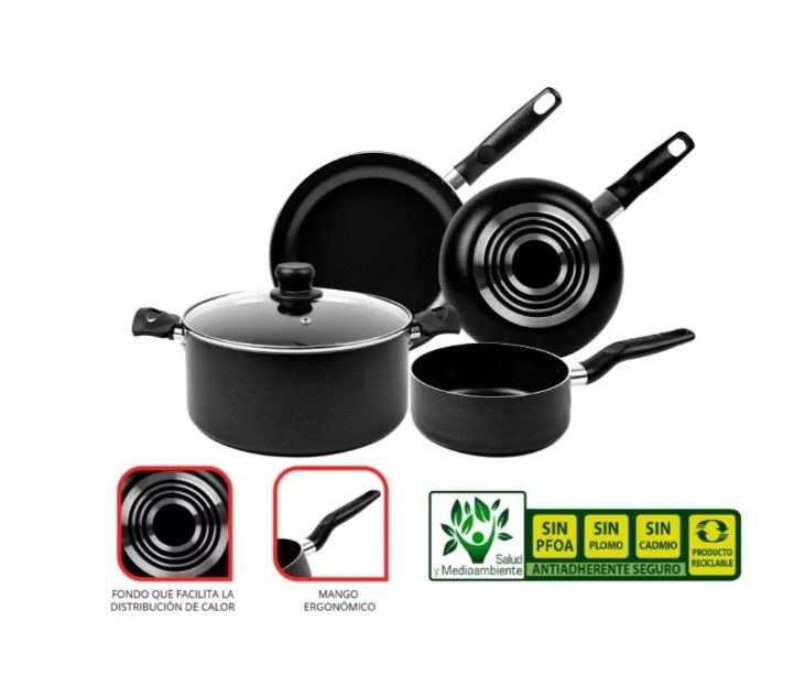 Batería De Cocina T-fal Inicia 5 Pz. Muy Practica 5813700