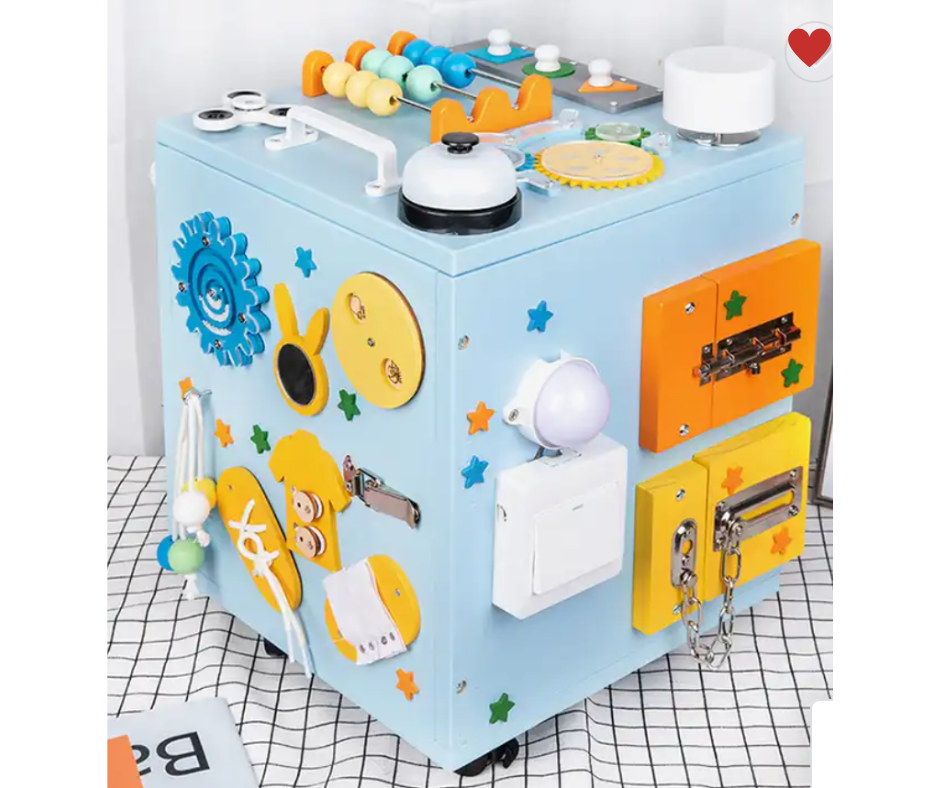 Caja Sensorial Montessori Con Ruedas, Juegute Para Niños