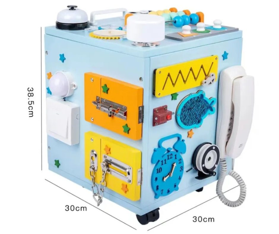 Caja Sensorial Montessori Con Ruedas, Juegute Para Niños