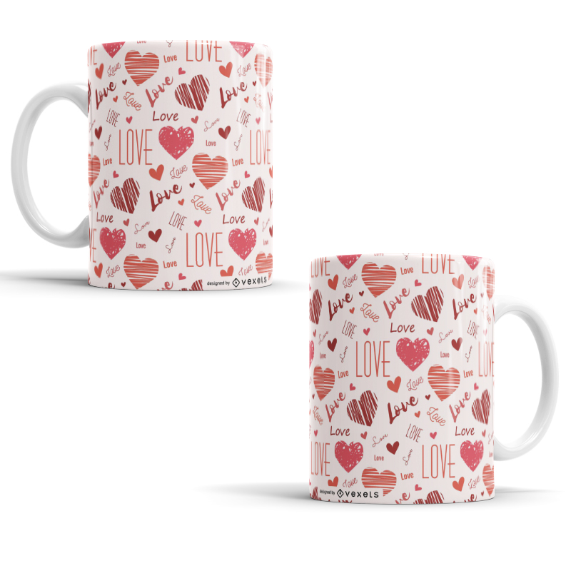 Taza Corazones 