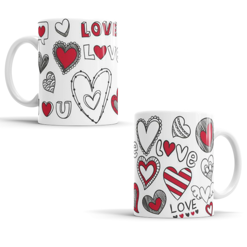 Taza Corazones 