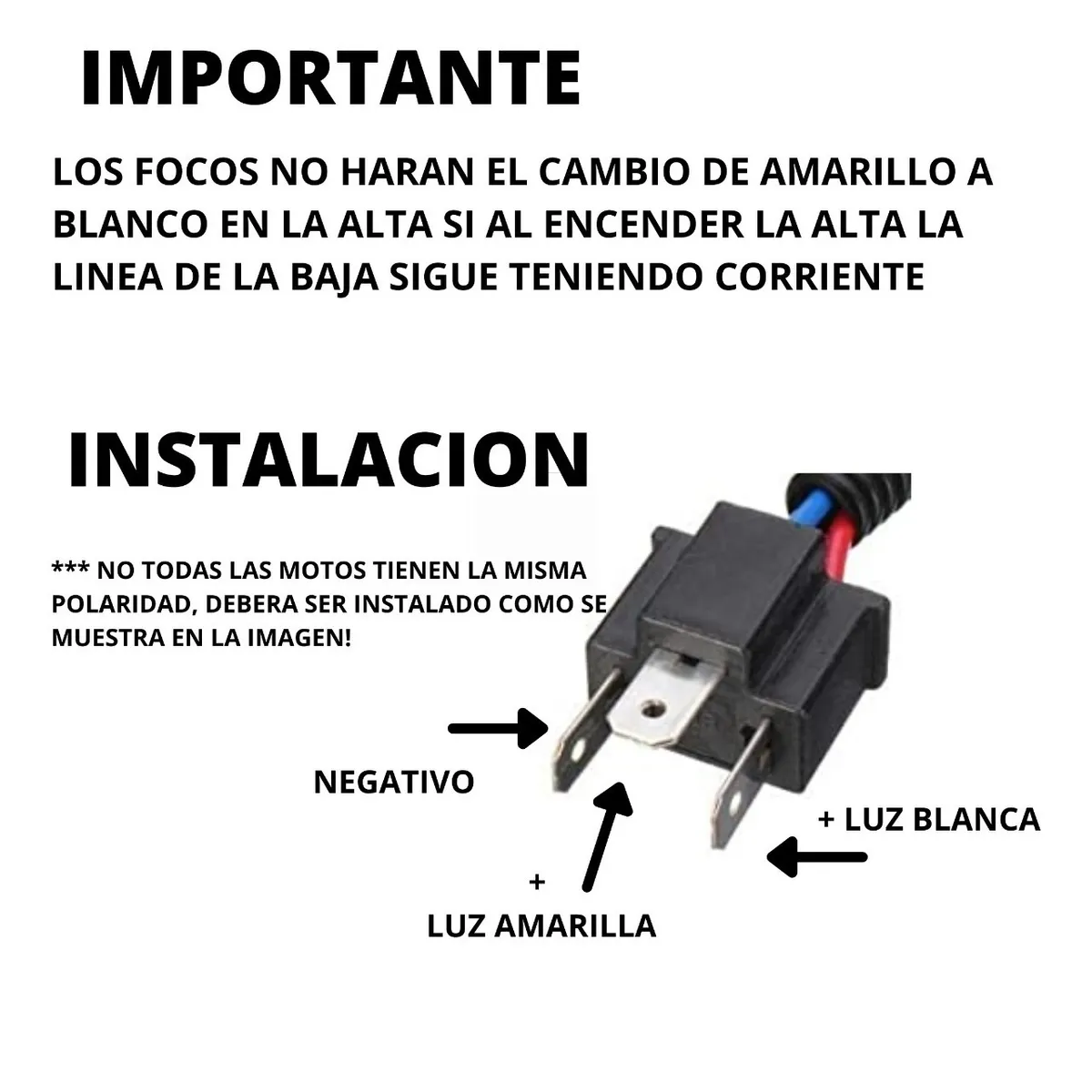 Foco Led H4 Faro Moto Lupa Blanco Amarillo Proyector