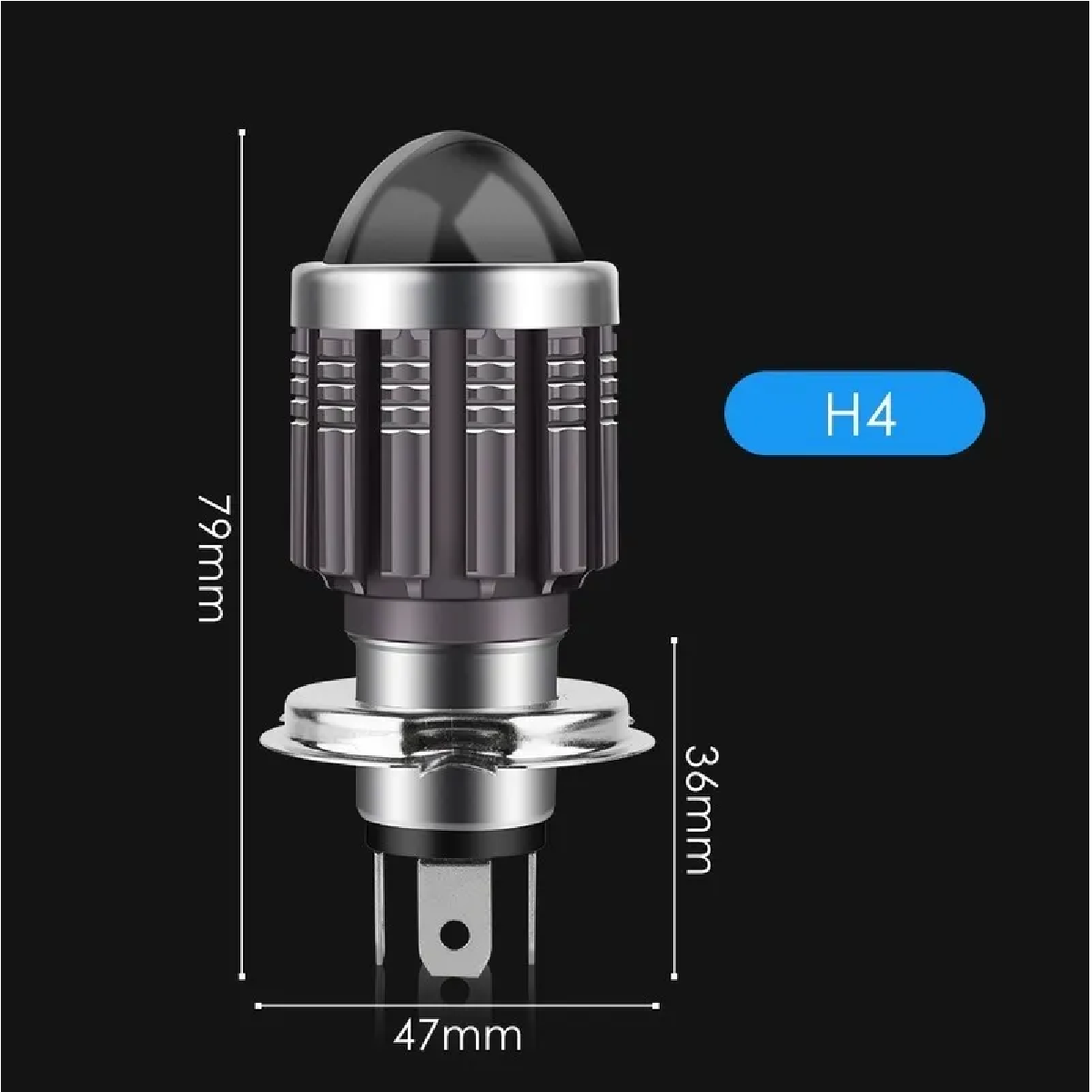 Foco Led Para Motocicleta Faros H6 Ba20d H4 Moto 12v