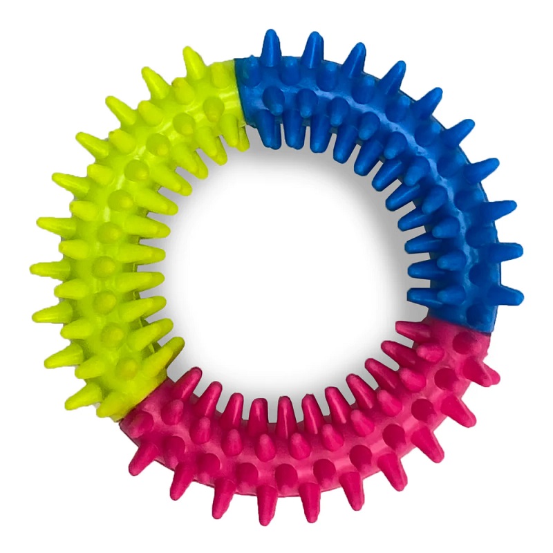 Juguete Aro Tricolor de Caucho - Fancy Pets