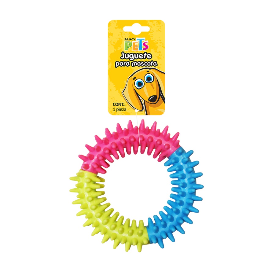 Juguete Aro Tricolor de Caucho - Fancy Pets