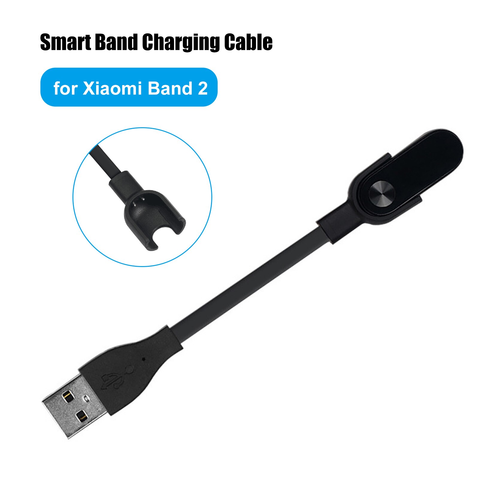 Cargador Usb Compatible Con Xiaomi Mi Band 2 Pulsera Inteligente