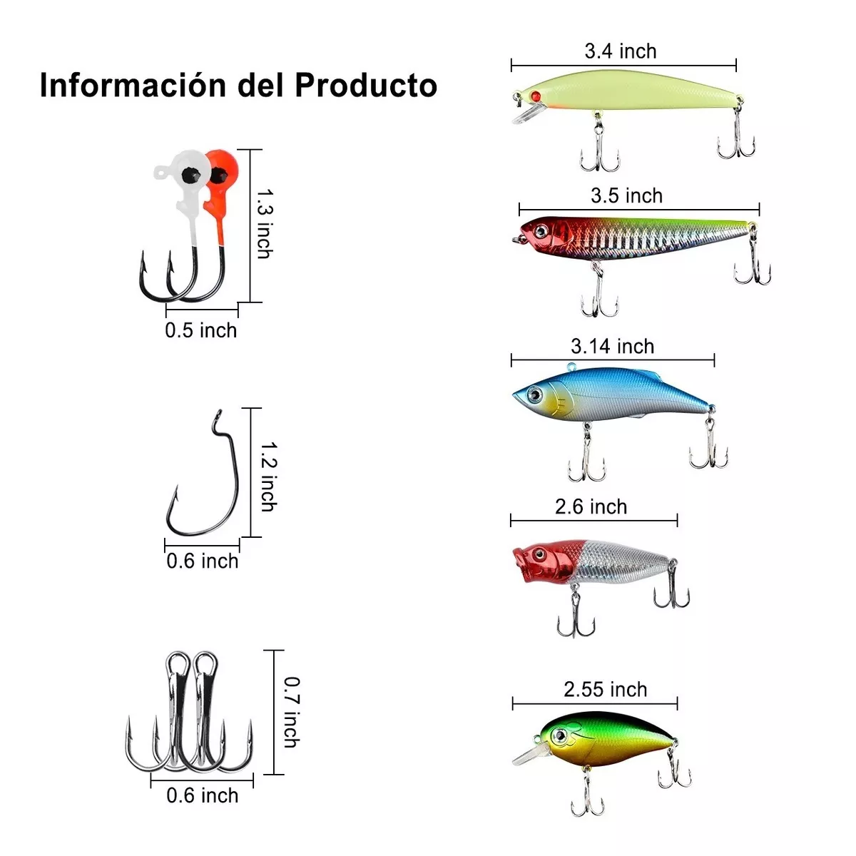 Señuelos Para Pesca De Río, Kit Para 181 Pzs Señuelos Pesca