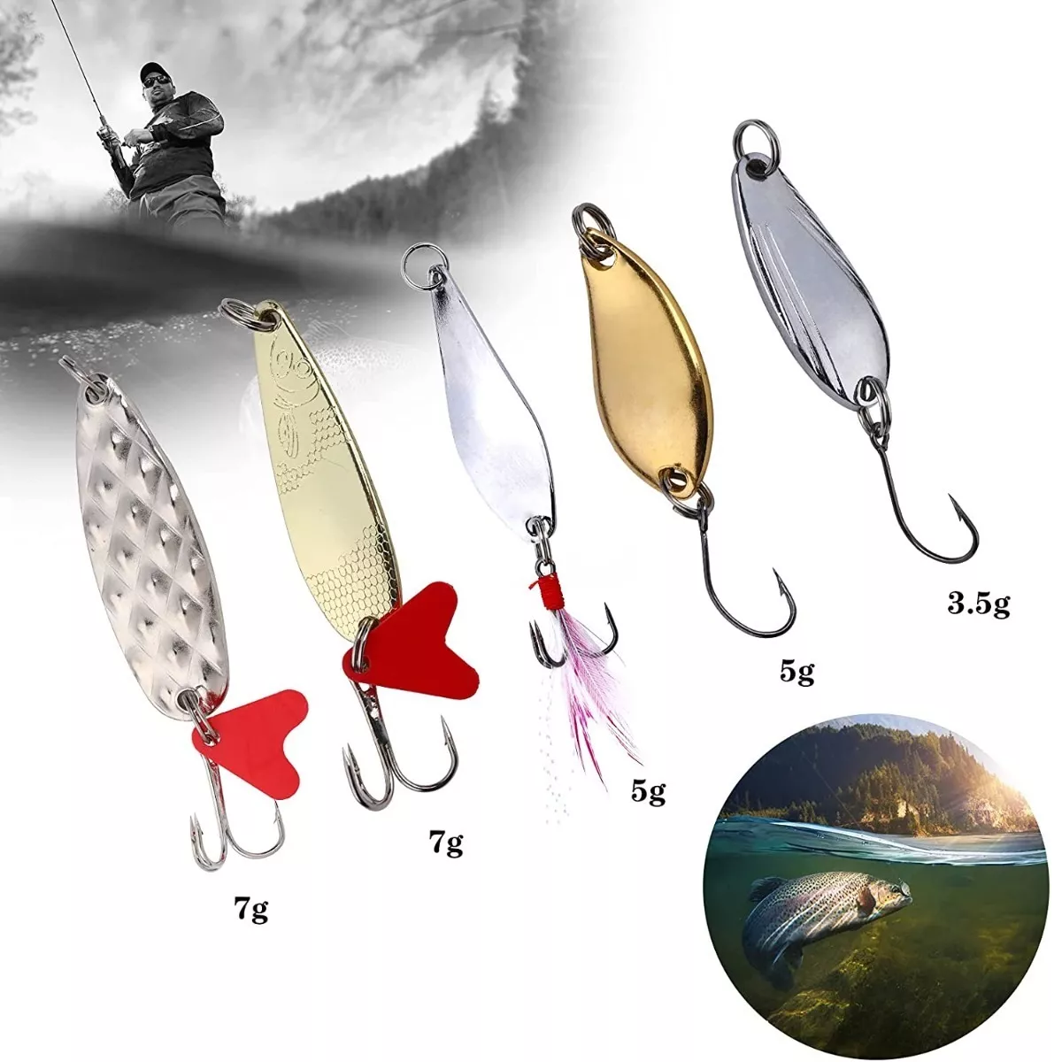 Señuelos Para Pesca De Río, Kit Para 181 Pzs Señuelos Pesca