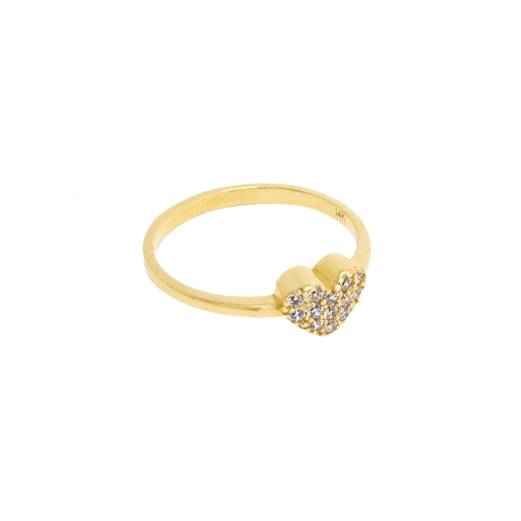 Anillo de Corazon de Oro Italiano 14 Kilates