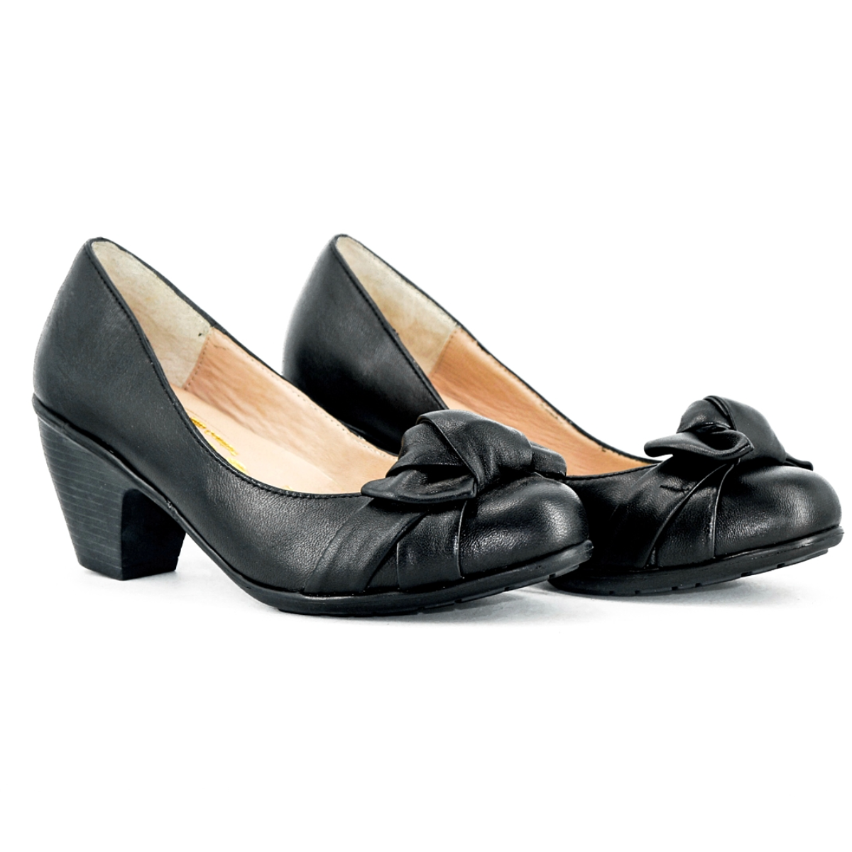 Zueco Zapato De Mujer Con Tacón Bajo Mod Norma Negro