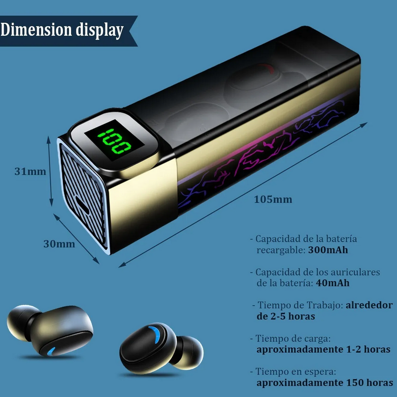 Auriculares Blutothoth 5.1 Manos Libres Inalambrico E50