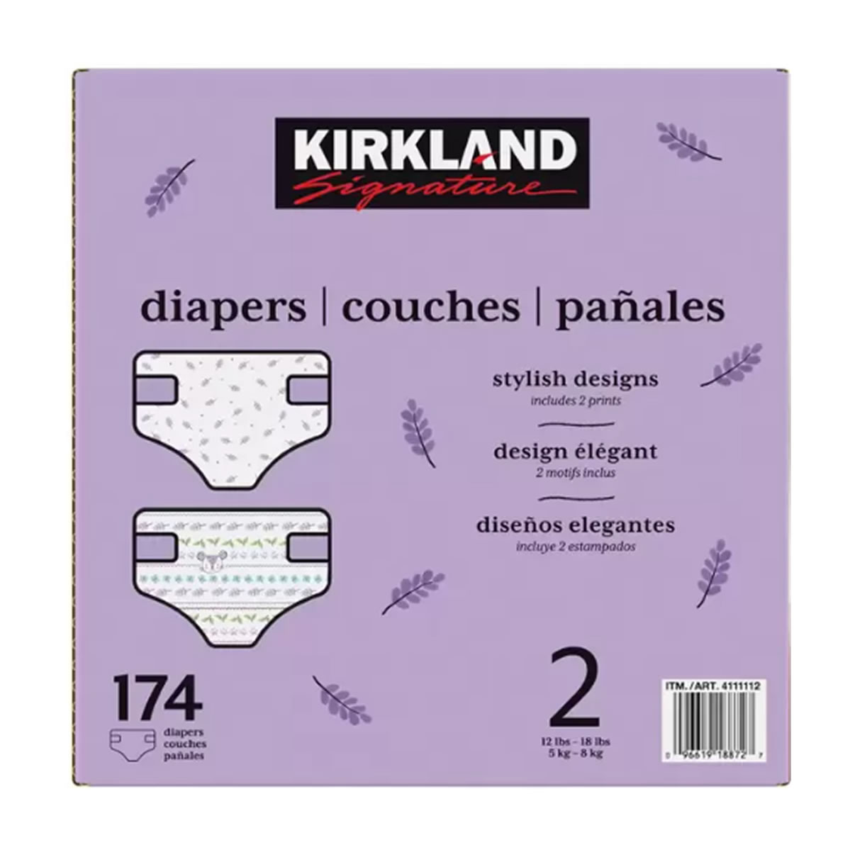 Pañales Unisex Etapa 2, Kirkland Signature, 174 piezas