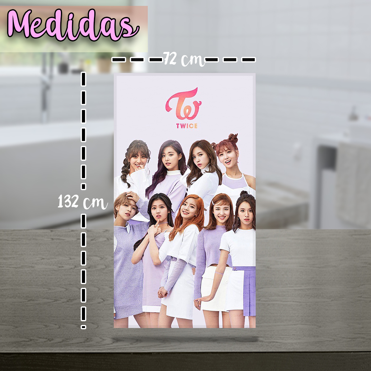 Toalla De Baño Diseño Twice Microfibra Diseño Kpop Once Microfibra