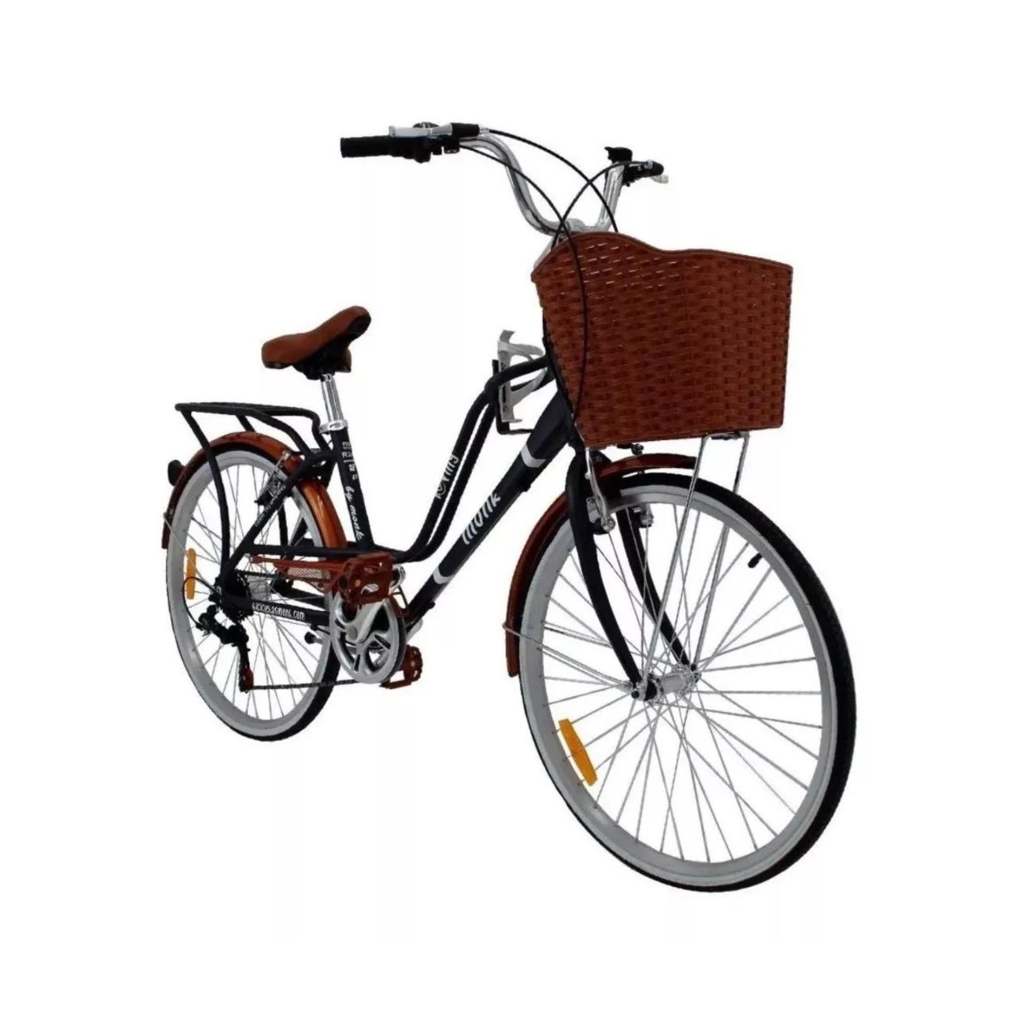 Bicicleta Urbana Vintage Aluminio R24 7v Loving Monk Negro
