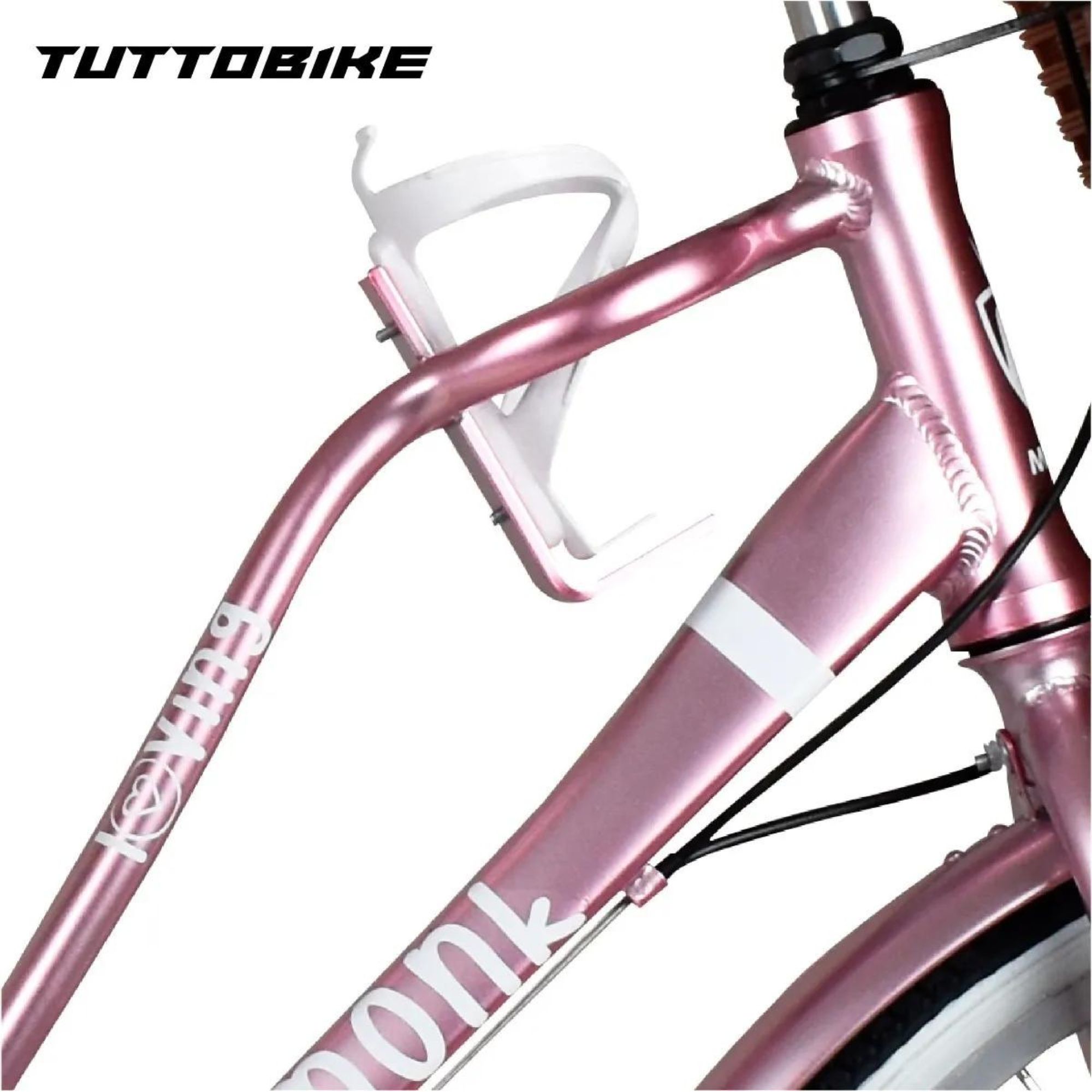 Bicicleta Urbana Vintage Aluminio R24 7v Loving Monk Rosa