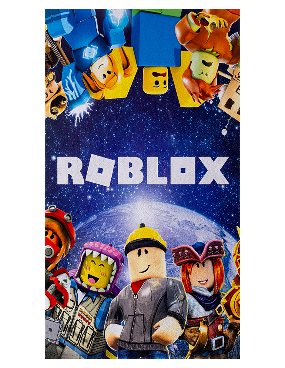 Toalla De Baño Diseño Universe Roblox Gamer Microfibra Poliester