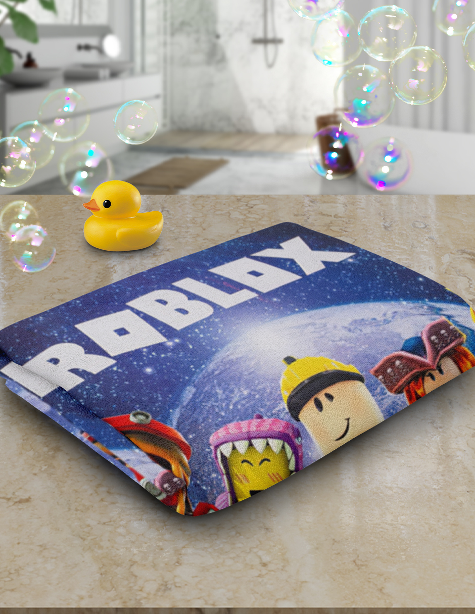 Toalla De Baño Diseño Universe Roblox Gamer Microfibra Poliester