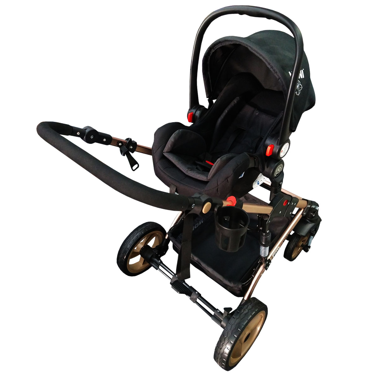 Carriola Para Bebe Angelin Noni Lujo Travel System 999-D Negro