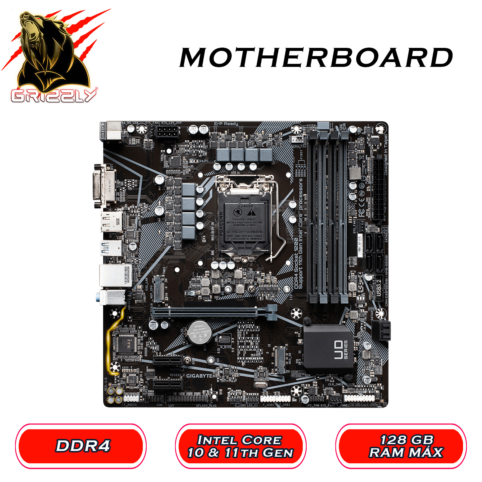 Pc Gamer Grizzly Core I3 10100 4ghz Gtx1650 16gb Ddr4 500gb