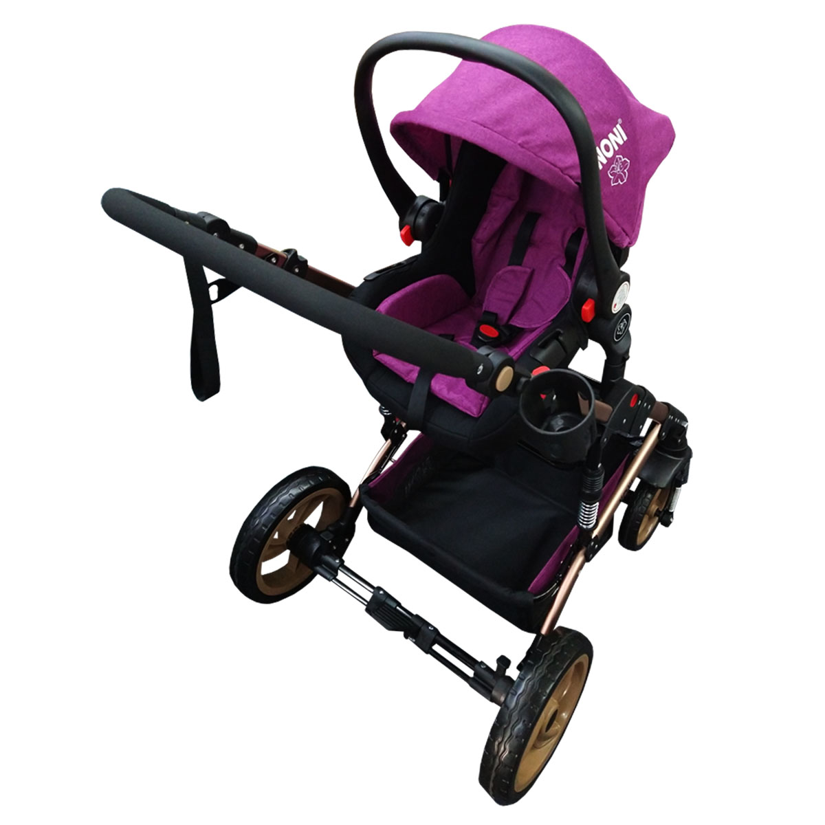 Carriola Para Bebe Angelin Noni Lujo Travel System 999-D Morada