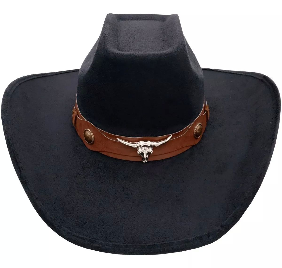 Sombrero Unisex Vaquero Texana 8 Segundos Gamuza Toquilla Taurina 134 Negro