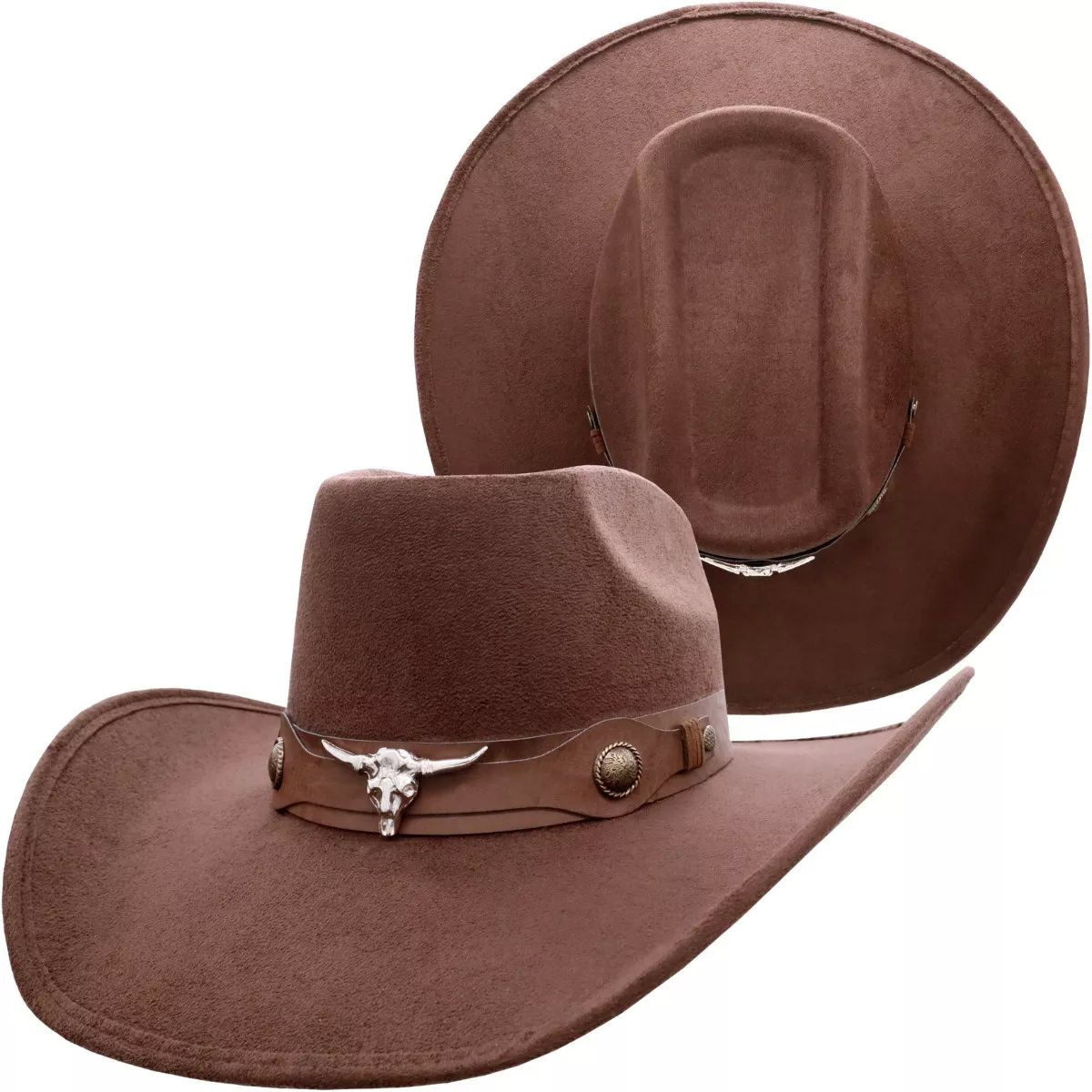 Sombrero Unisex Vaquero Texana 8 Segundos Gamuza Toquilla Taurina 134 Chocolate