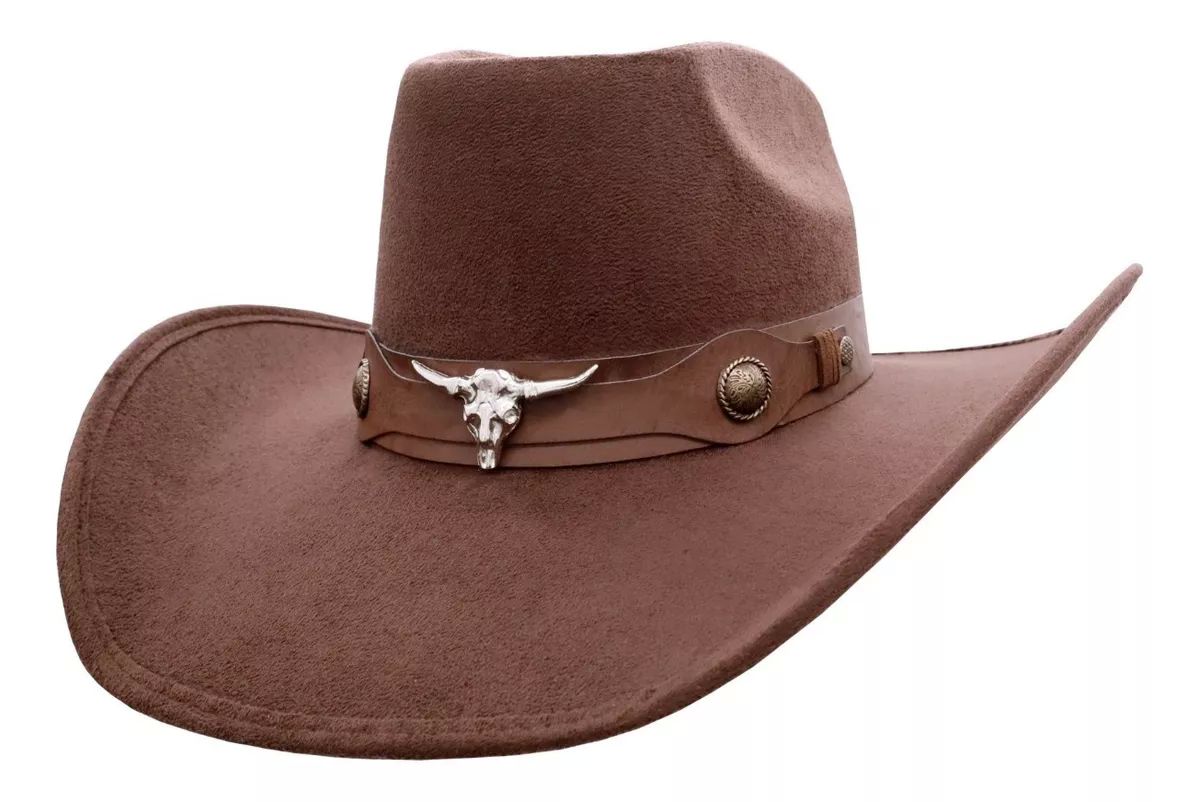 Sombrero Unisex Vaquero Texana 8 Segundos Gamuza Toquilla Taurina 134 Chocolate