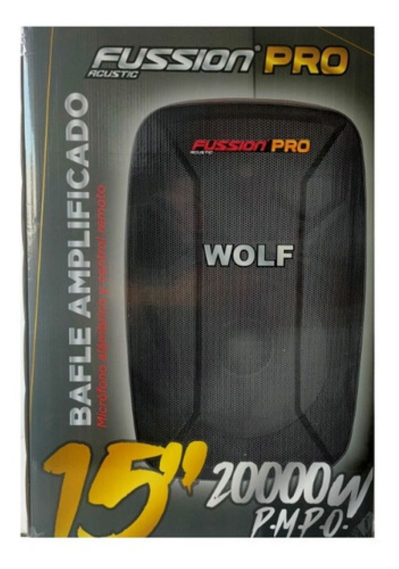 Bocina Portatil Fussion Pro Acustic PBS-15 WOLF Conexión Bluetooth