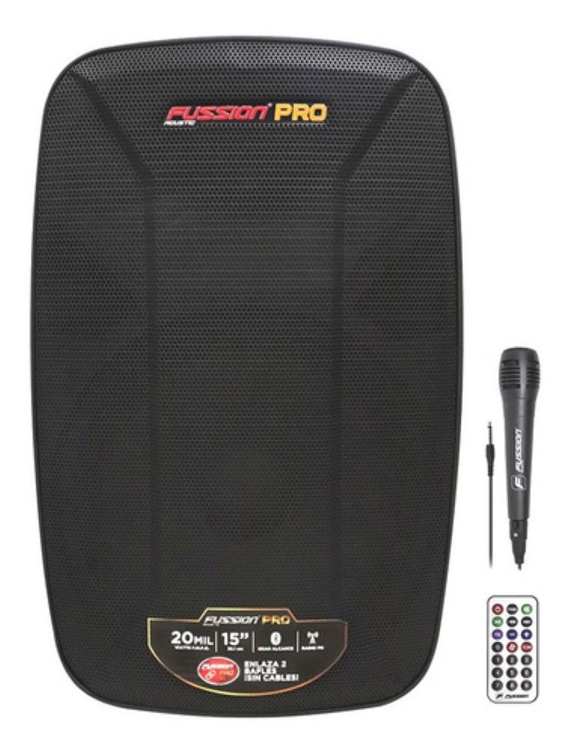 Bocina Portatil Fussion Pro Acustic PBS-15 WOLF Conexión Bluetooth