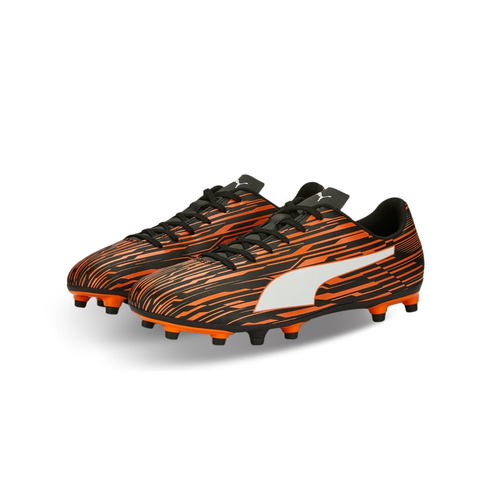 TENIS PUMA DE FUTBOL RAPIDO III FG/AG NEGRO/NARANJA DE HOMBRE 106572 08