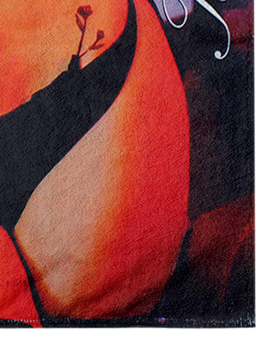 Toalla De Baño Ligera Diseño Karely Ruiz Influencer Microfibra Poliester