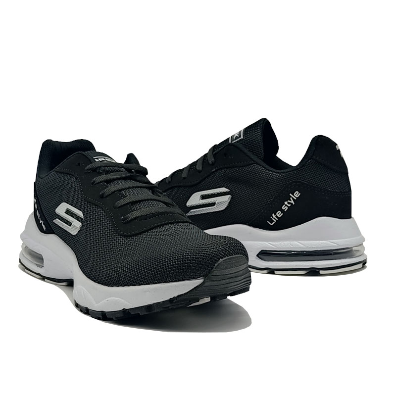 Tenis Spook 1040 Negro Blanco Deportivo Mujer Comodo Running Correr 