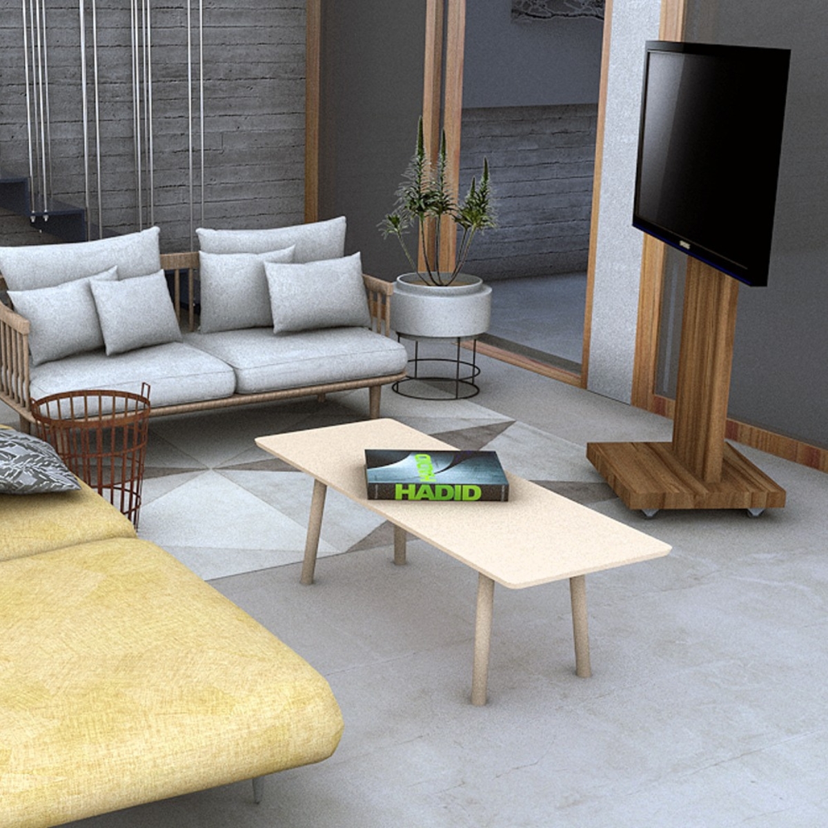 Soporte De Pantalla En Pedestal Con Ruedas Slim.