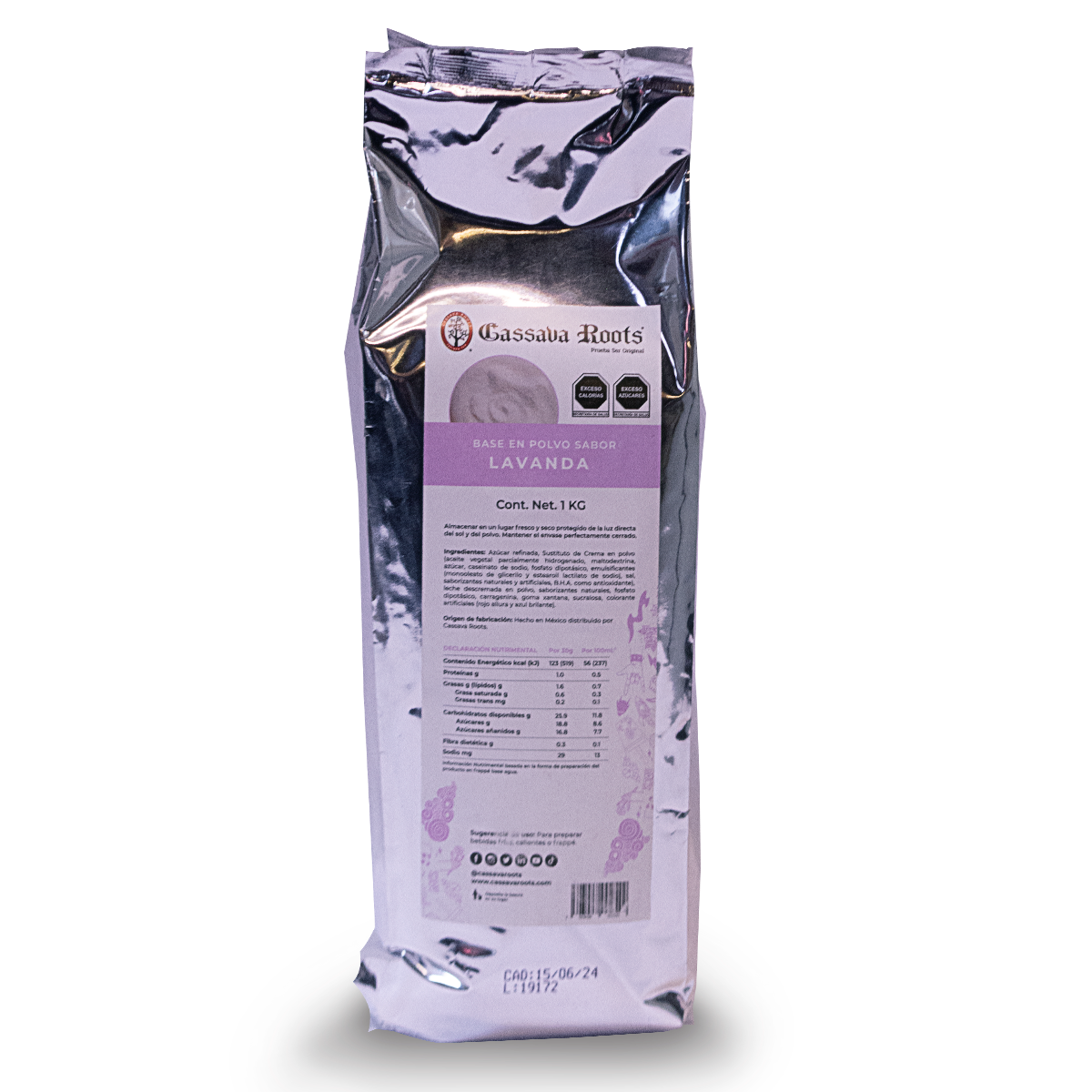 Base en Polvo Sabor Lavanda Cassava Roots
