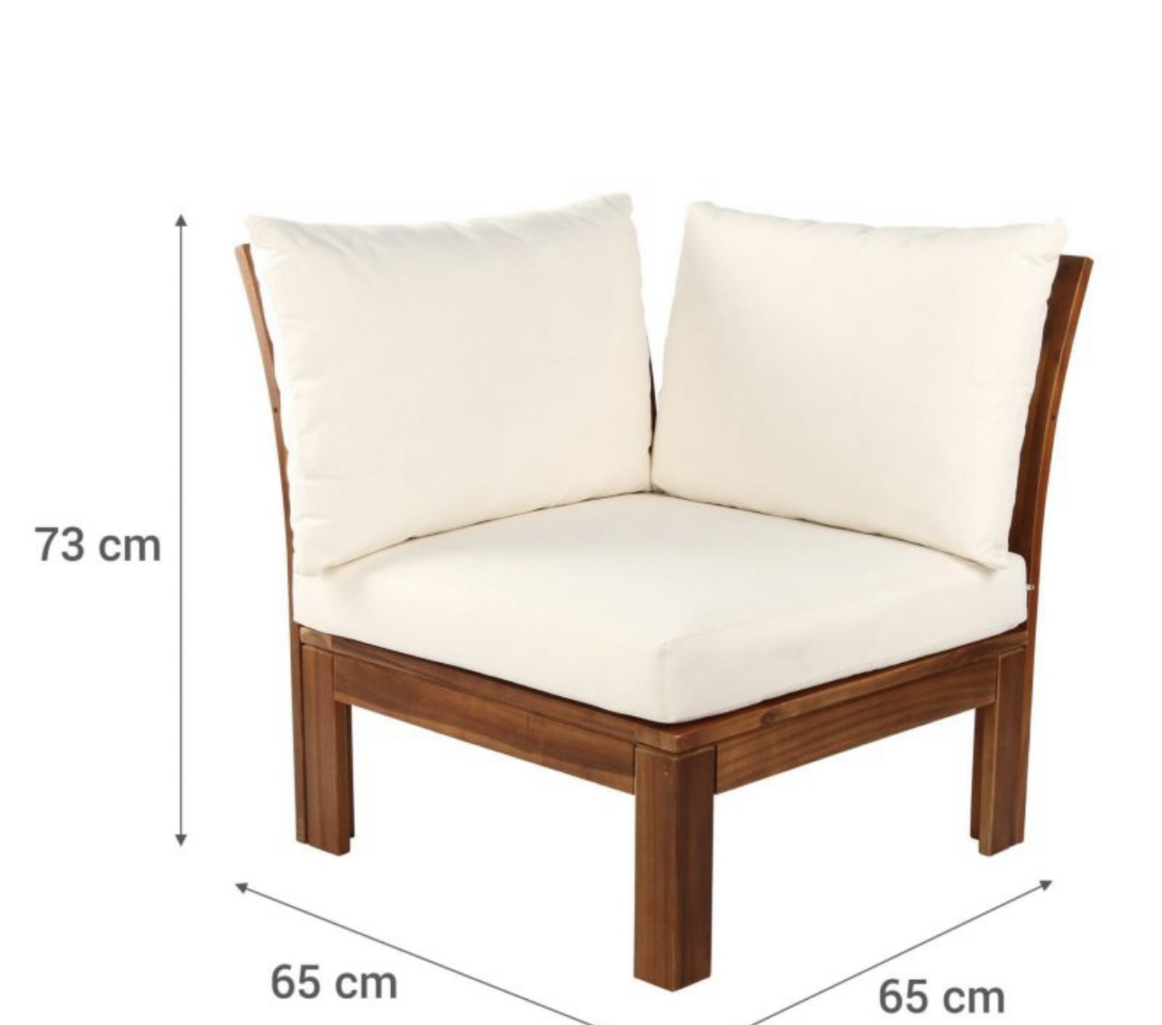 Sillón Esquinero Para  Exterior o Interior Acacia