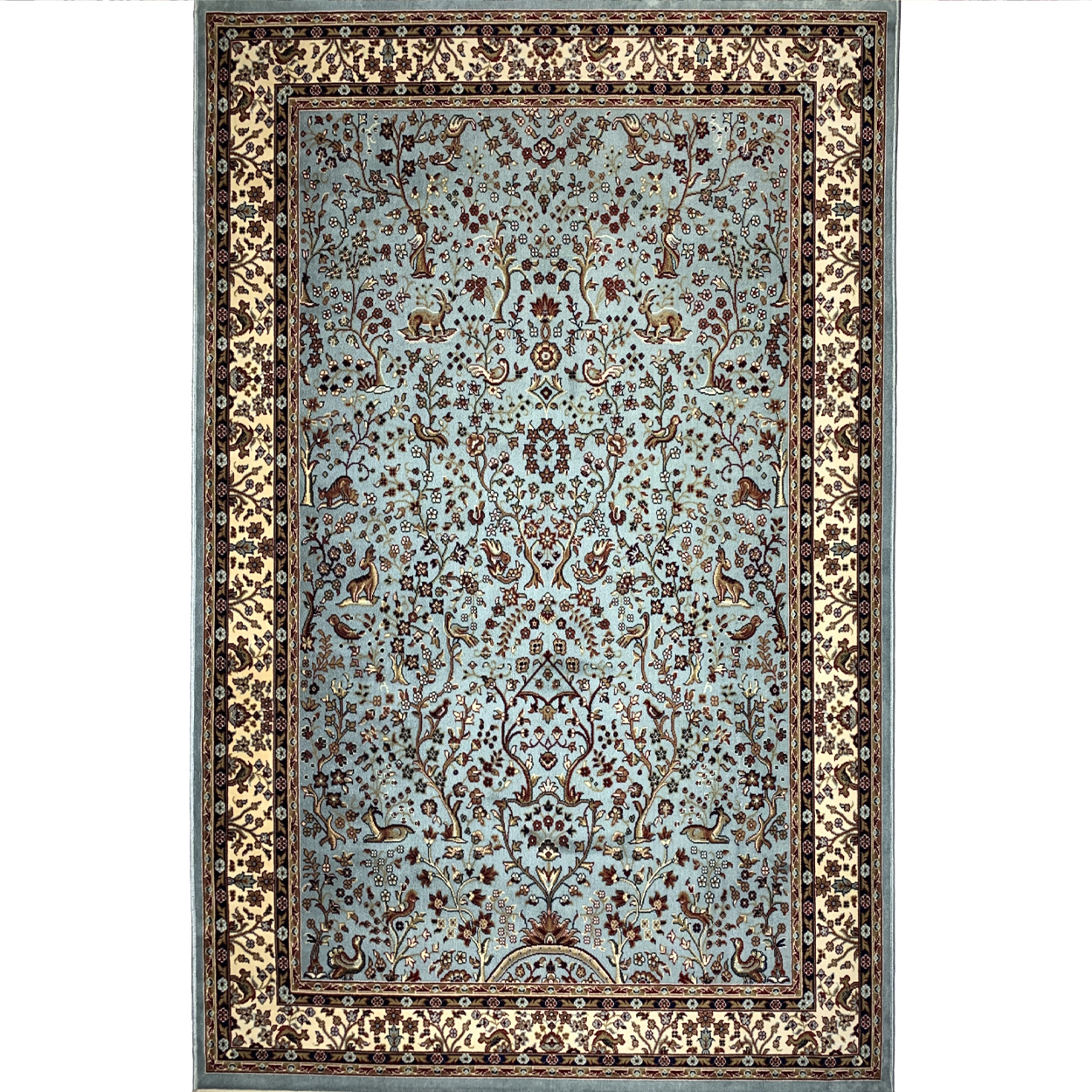 Tapete Cazadores, Thera Rugs, Flora y fauna Irani 1.5 x 2.3 M